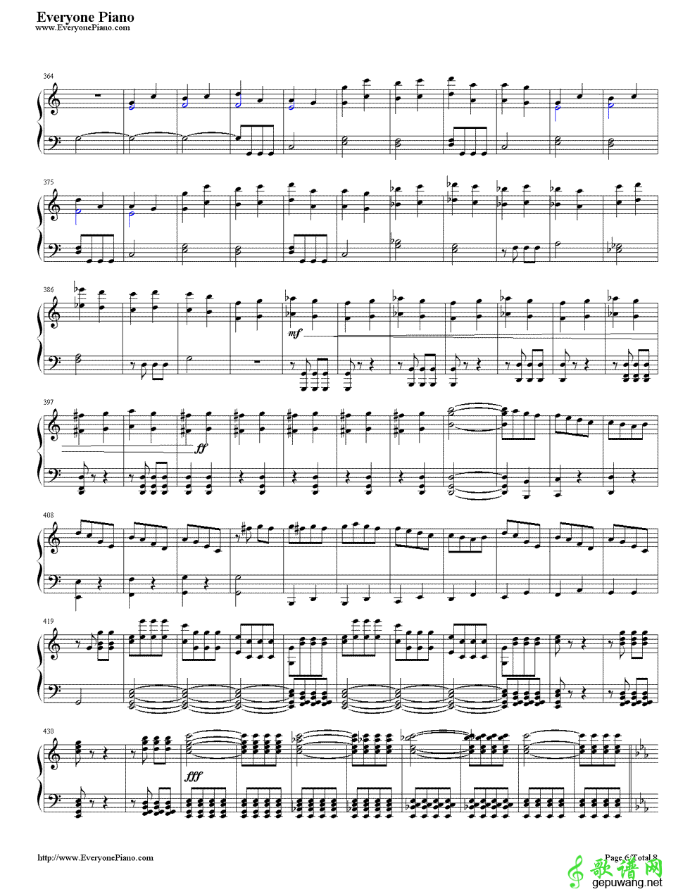 命运交响曲第一乐章钢琴谱(4)