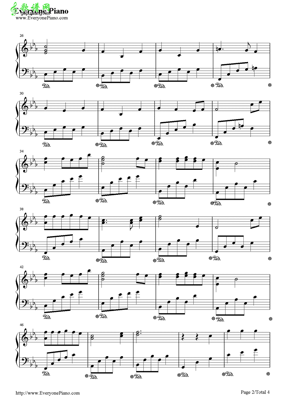 【Arrietty's Song钢琴谱】Arrietty's Song五线谱